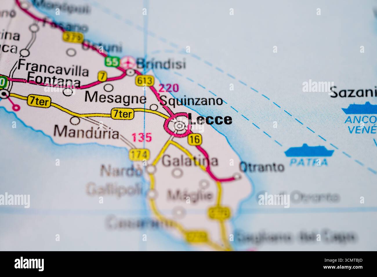 Lecce map hi-res stock photography and images - Alamy, image size:1300x956