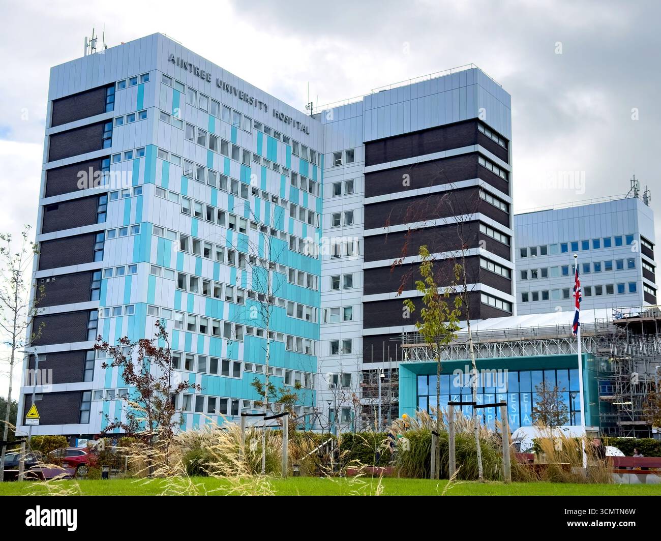 Main Building Critical Care Unit and Wards Aintree university hospital Liverpool England UK.September 2025 - Smartphone Captured Stock Image