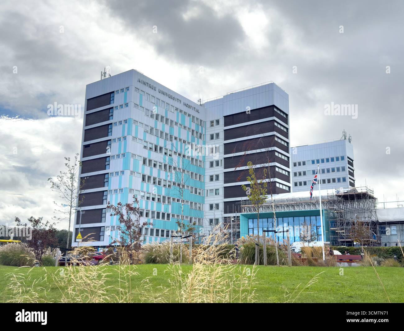 Main Building Critical Care Unit and Wards Aintree university hospital Liverpool England UK.September 2025 - Smartphone Captured Stock Image