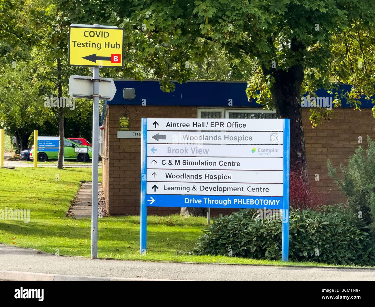 Sign at  Aintree University Hospital Liverpool England UK.September 2025 - Smartphone Captured Stock Image