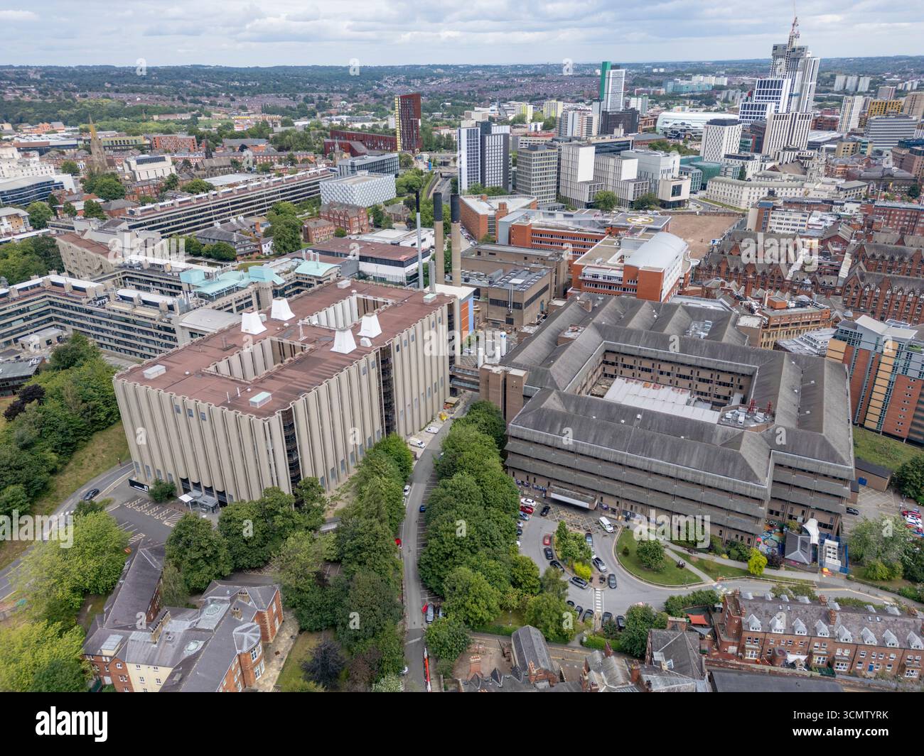 Aerial view of Leeds General Infirmary, Leeds, West Yorkshire, UK Stock ...