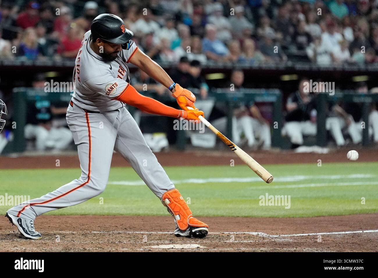 San Francisco Giants Jerar Encarnacion Connects For A Run Scoring San Francisco Giants Jerar Encarnacion Connects For A Run Scoring Single Against The Arizona During The 11th Inning Of A Baseball Game Wednesday Sept 17 2025 In Phoenix Ap Photoross D Franklin 3CMW37C 