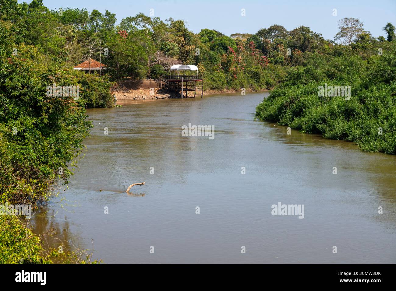 The Miranda river on the São Francisco Farm Lodge in the Pantanal, Mato ...
