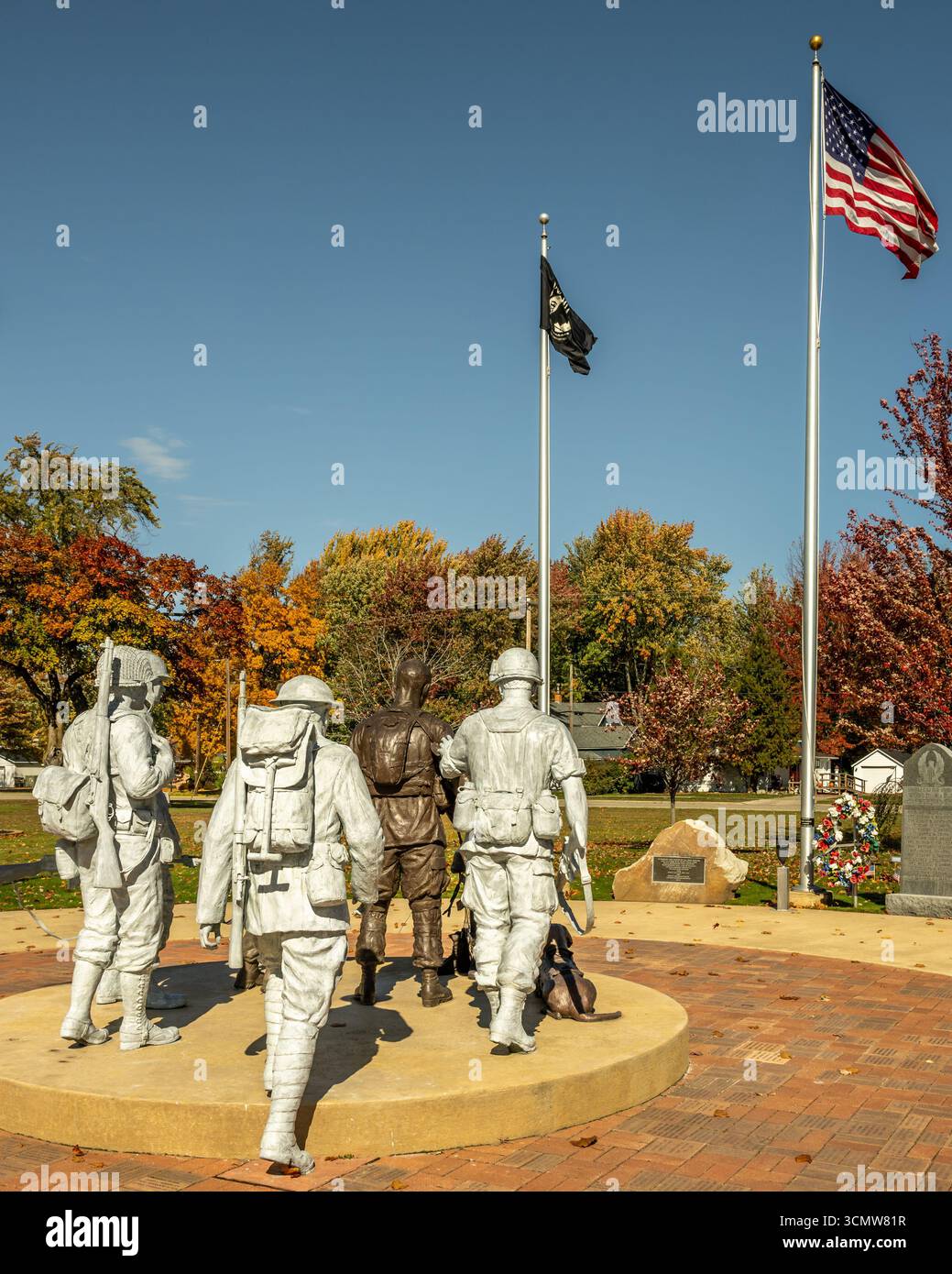 Veterans soldier Memorial, Coleman, Michigan. Stock Photo