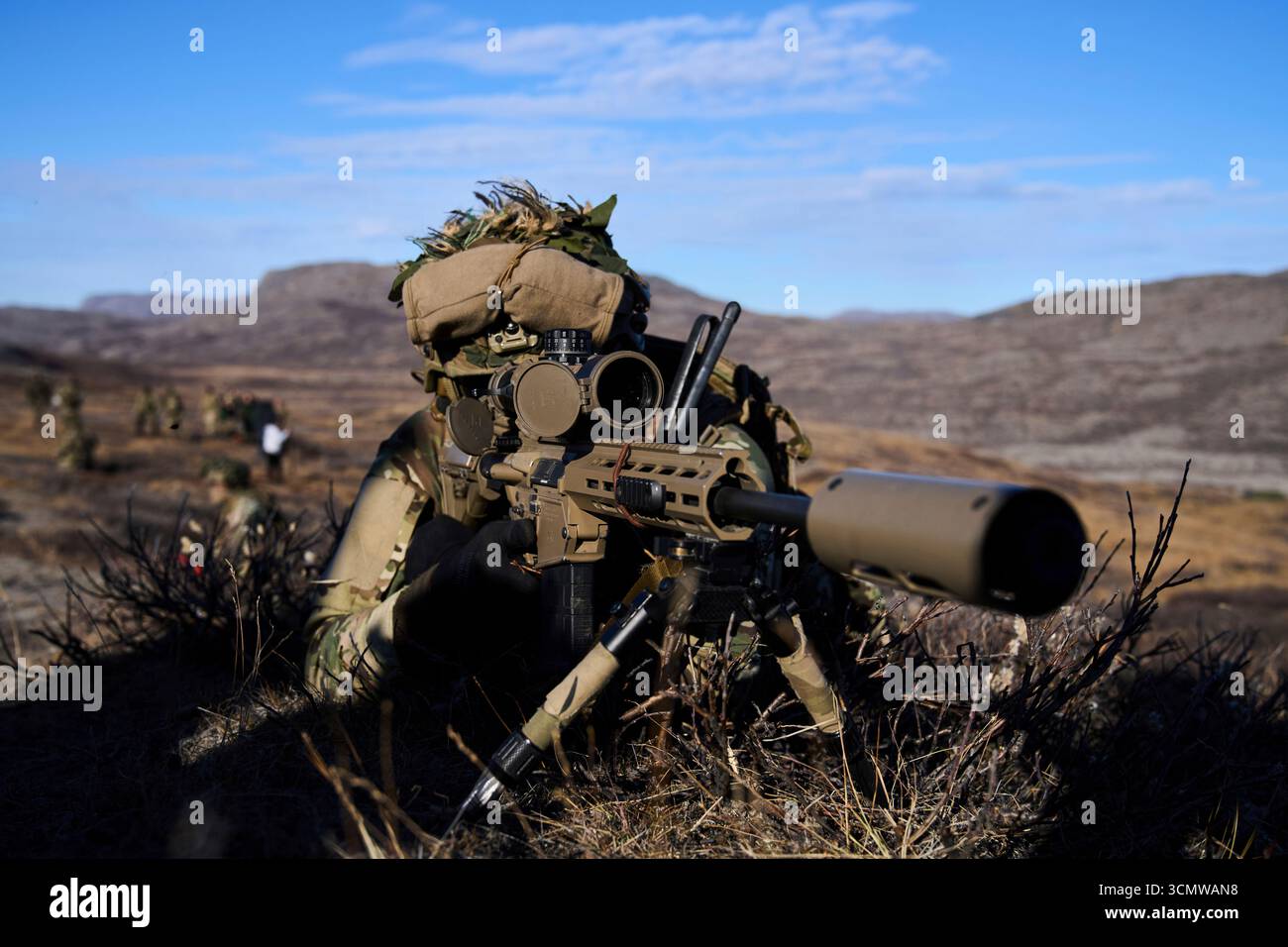 Danish military forces participate in an exercise with hundreds of