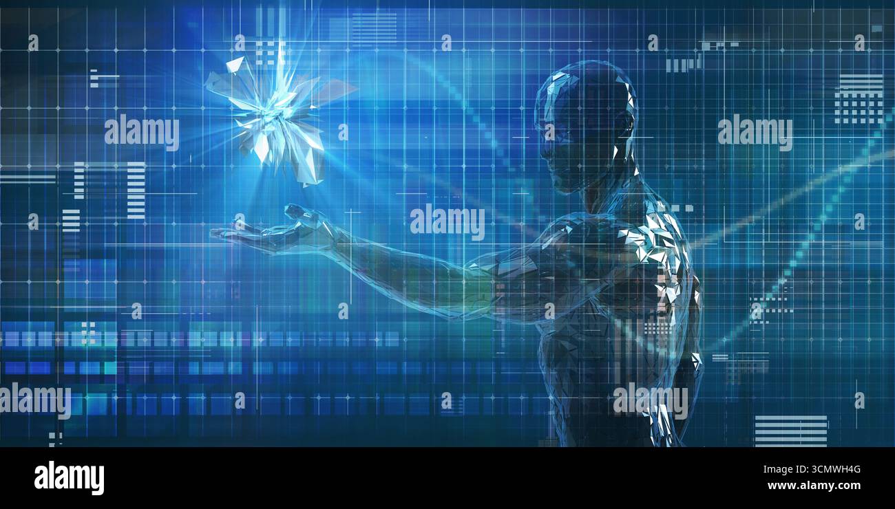 Stock Market Algorithm Trading Through Technology Stock Photo - Alamy