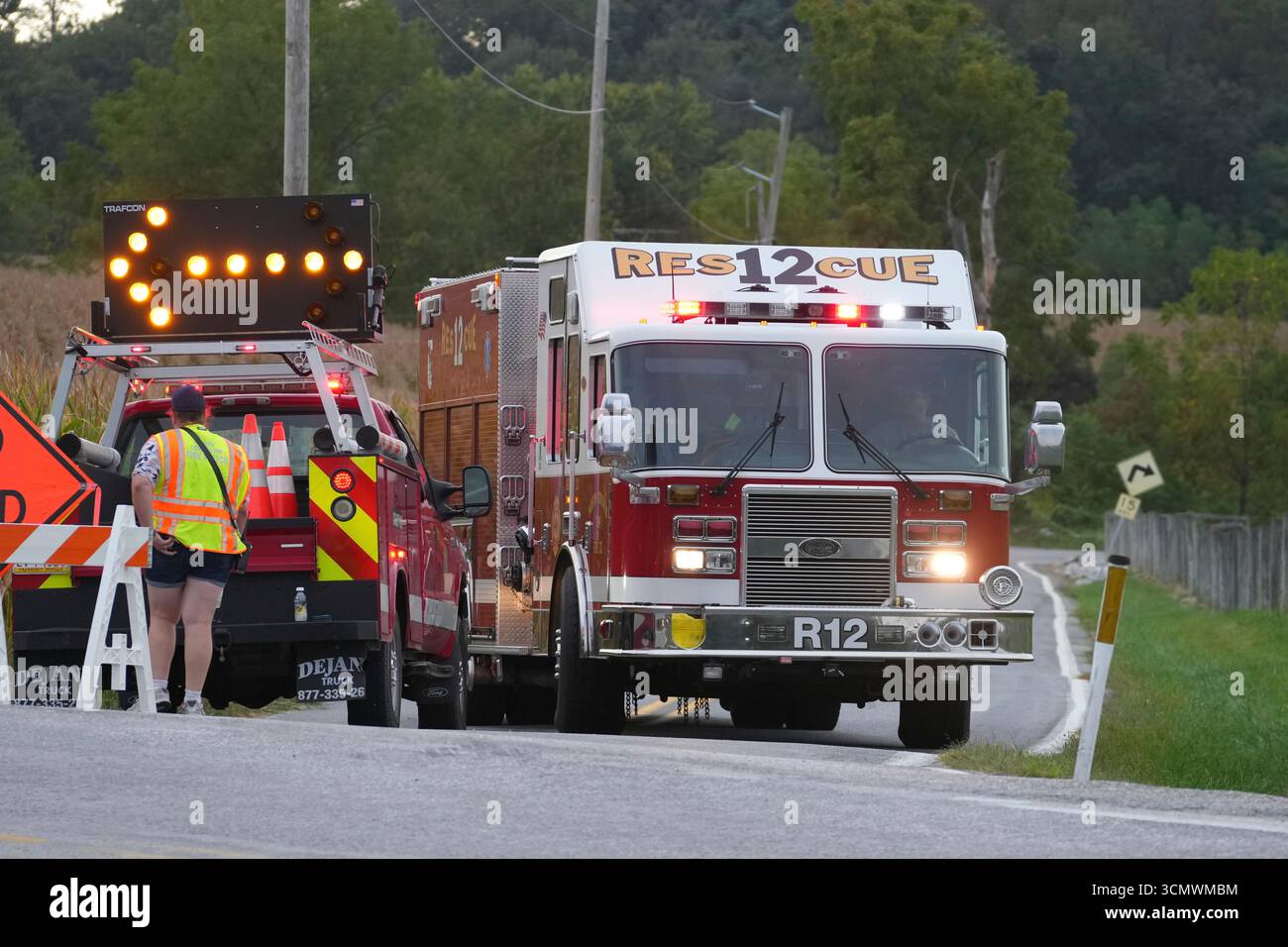 First responders work the scene after several people were injured ...