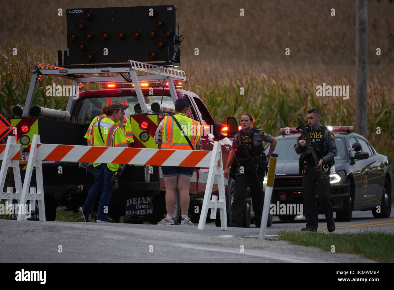 First responders work the scene after several people were injured ...