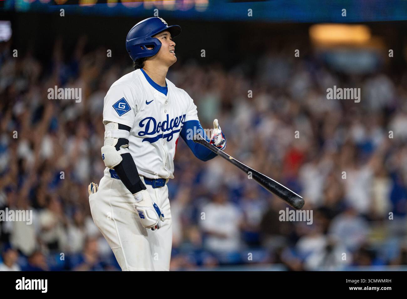 Los Angeles Dodgers two-way player Shohei Ohtani (17) celebrates a run