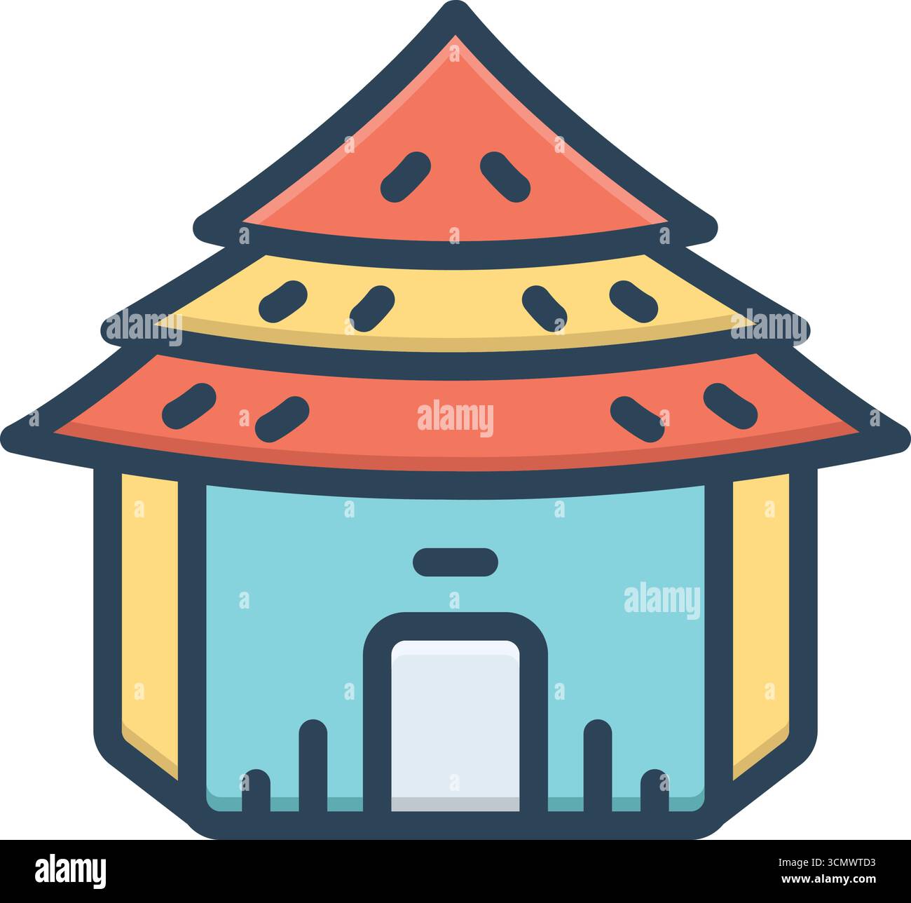 Icon for hut, cabins Stock Vector