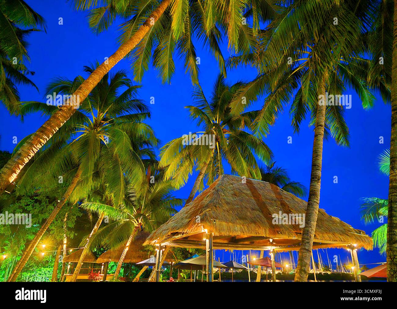 First Landing Beach Resort, Nalamu Beach at Vuda Point, near Nadi, Viti Levu, Fiji, South Pacific Stock Photo
