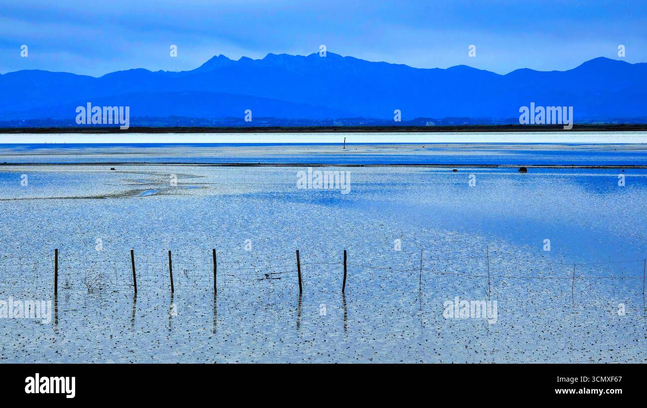 Tasman Bay from Nelson, South Island, New Zealand Stock Photo