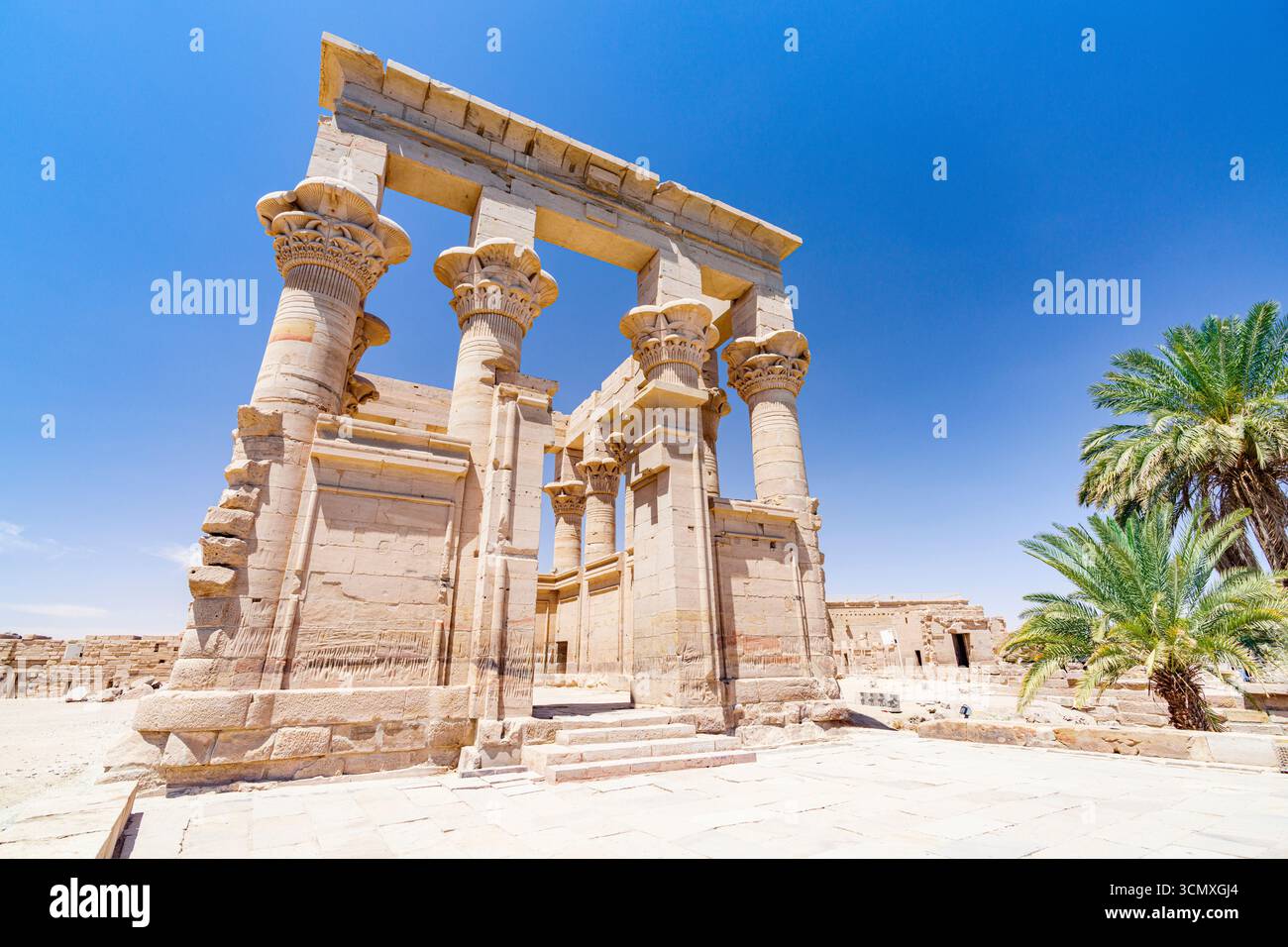 Trajan's Kiosk, Temple of Philae, Aswan, Egypt Stock Photo
