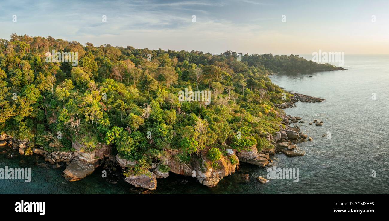 Aerial view of Ganh Dau, Phu Quoc Island, Vietnam Stock Photo