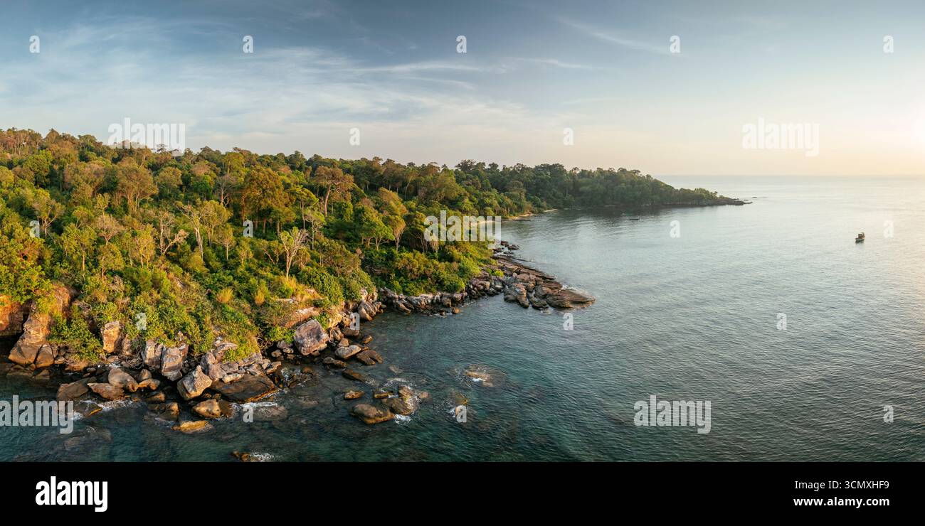 Aerial view of Ganh Dau, Phu Quoc Island, Vietnam Stock Photo