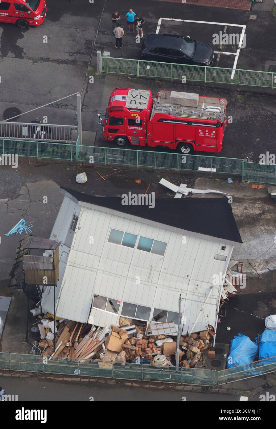 An Aerrial photo shows A building collapsed due to a sudden gust of ...