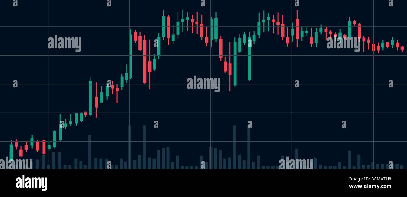 Red green candlestick chart stock Stock Vector Images - Alamy