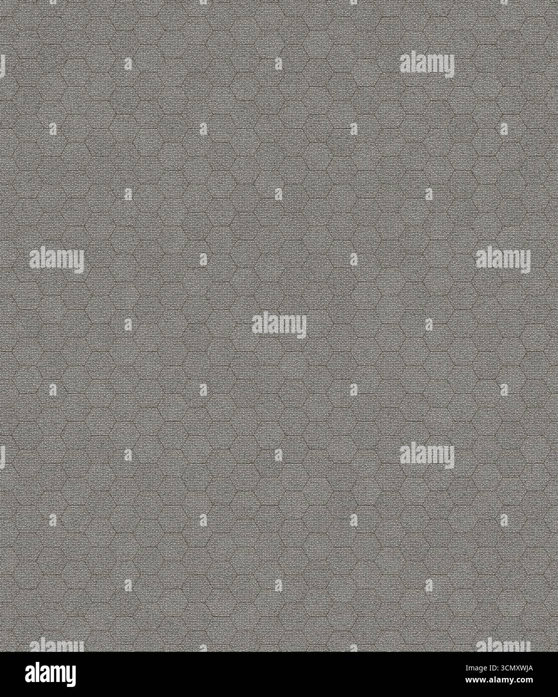 Gray textured background with repeating hexagon pattern Stock Photo