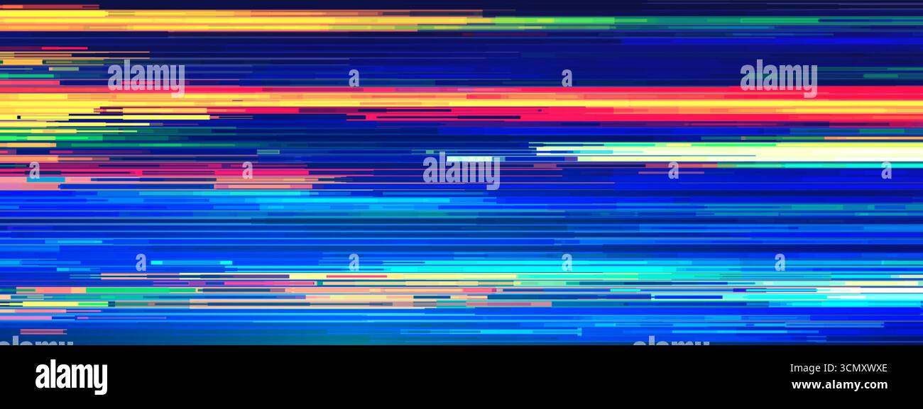 Cyberpunk glitch background with pixel screen effects and digital noise ...