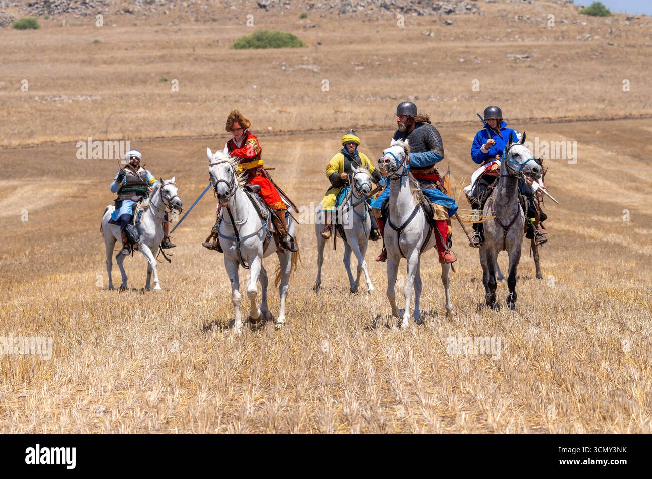 reconstruction-of-battle-of-hattin-stock-photo-alamy