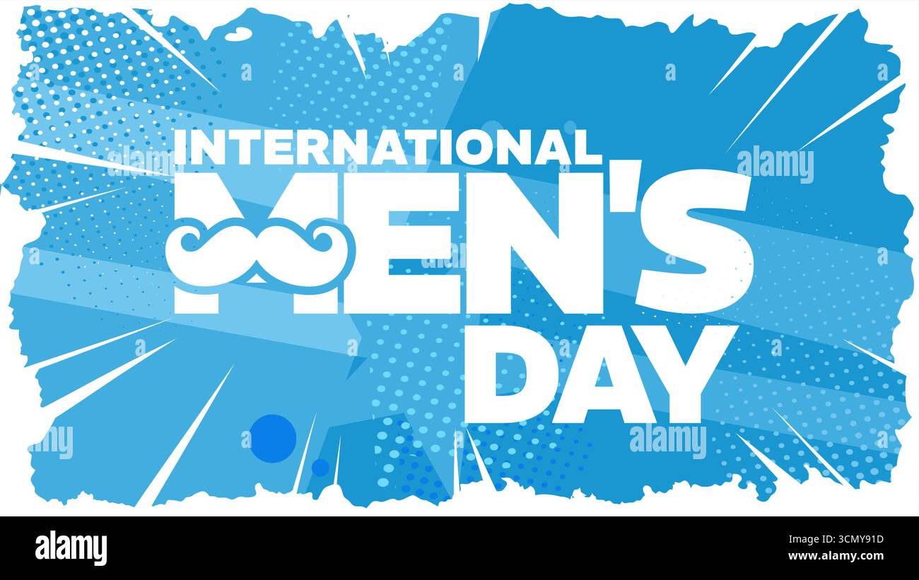 International men's day, celebration banner with mustache Stock Vector ...