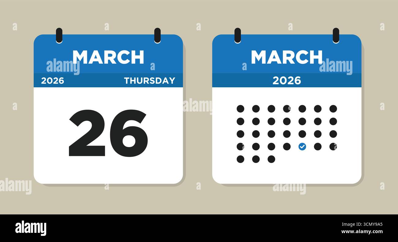 March 26 2026 Stock Vector Images - Alamy