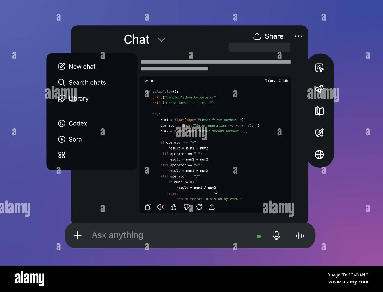 AI Chat Interface Smartphone and Web Browser with Artificial Intelligence Messaging Vector Illustration Stock Vector