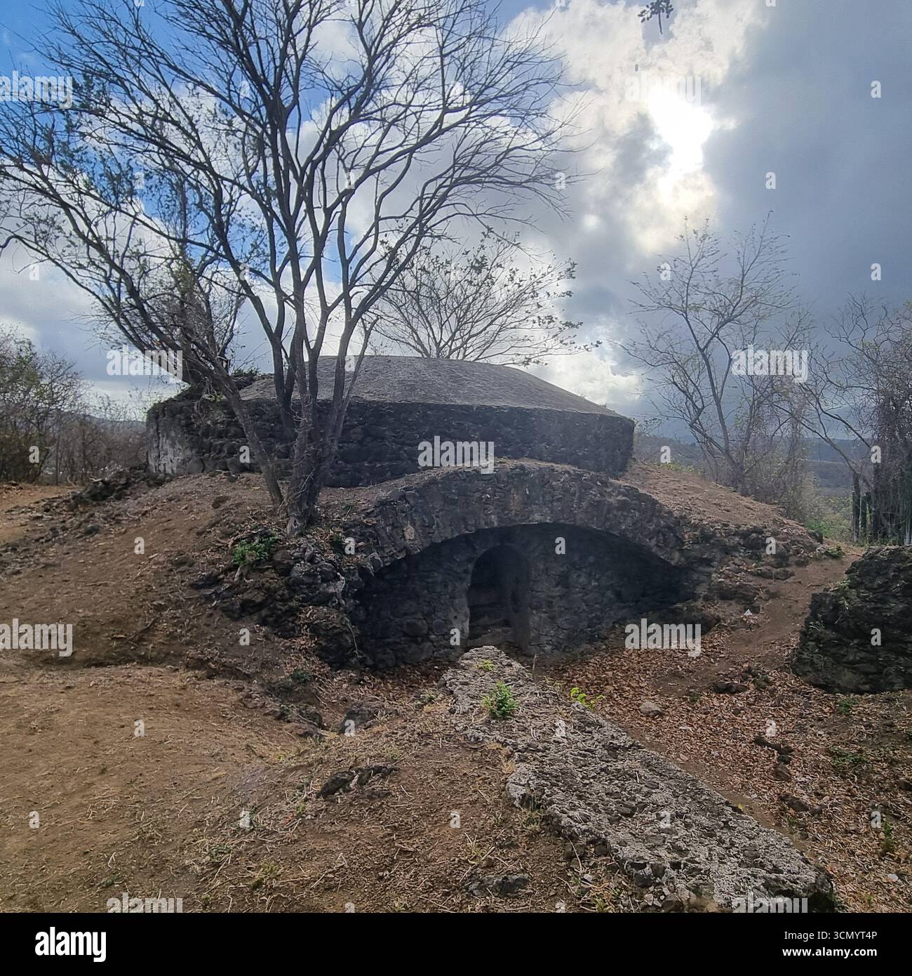 Bunker that forms part of William Walker Fortress in San Juan Del Sur Nicaragua Central America - Smartphone Captured Stock Image