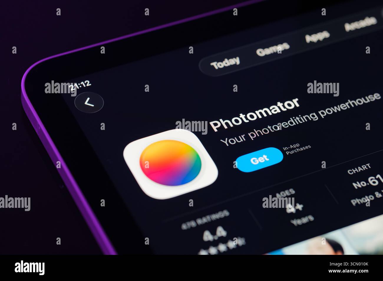 Photomator app Stock Photo