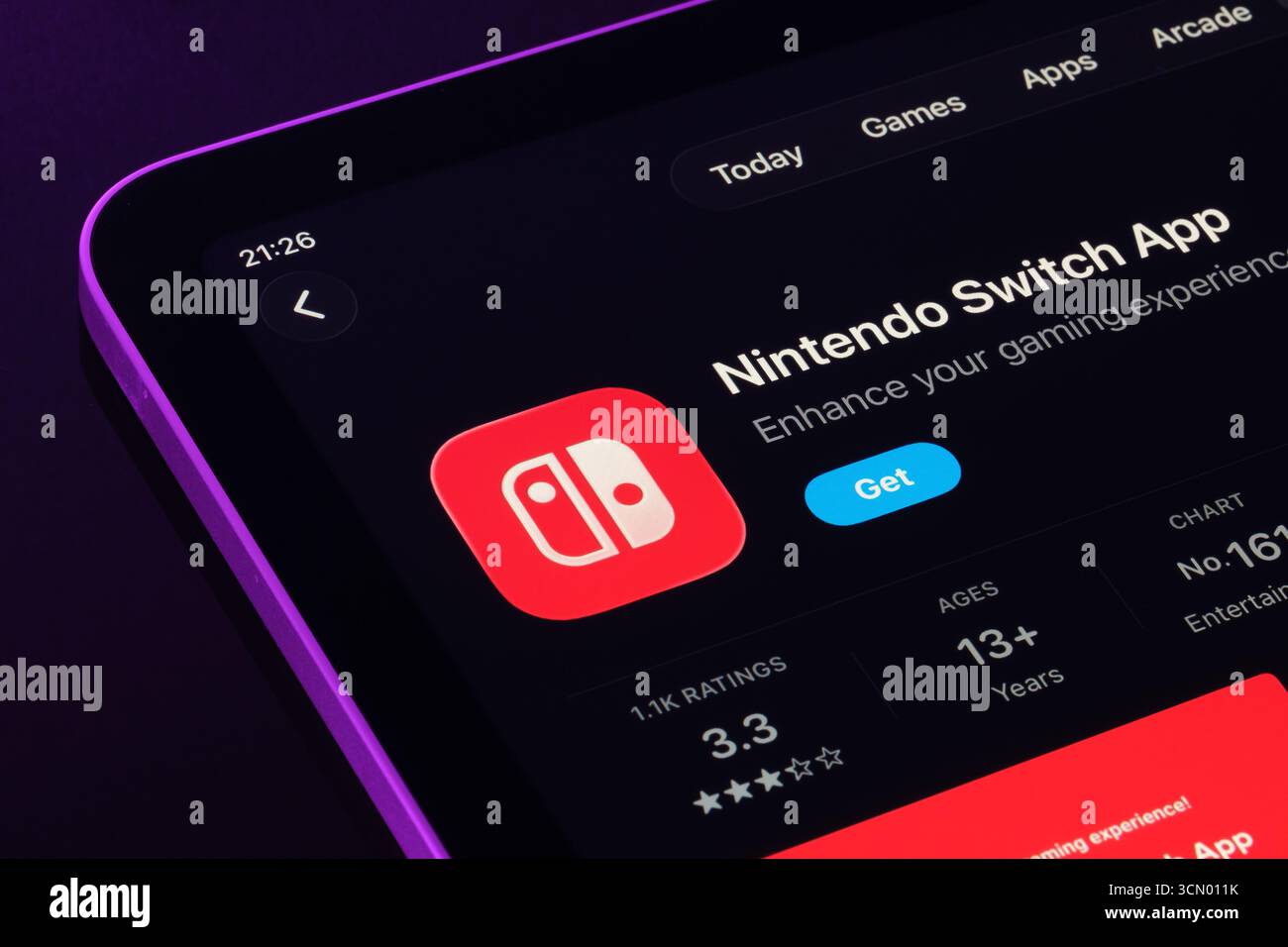 Nintendo Switch Online app Stock Photo