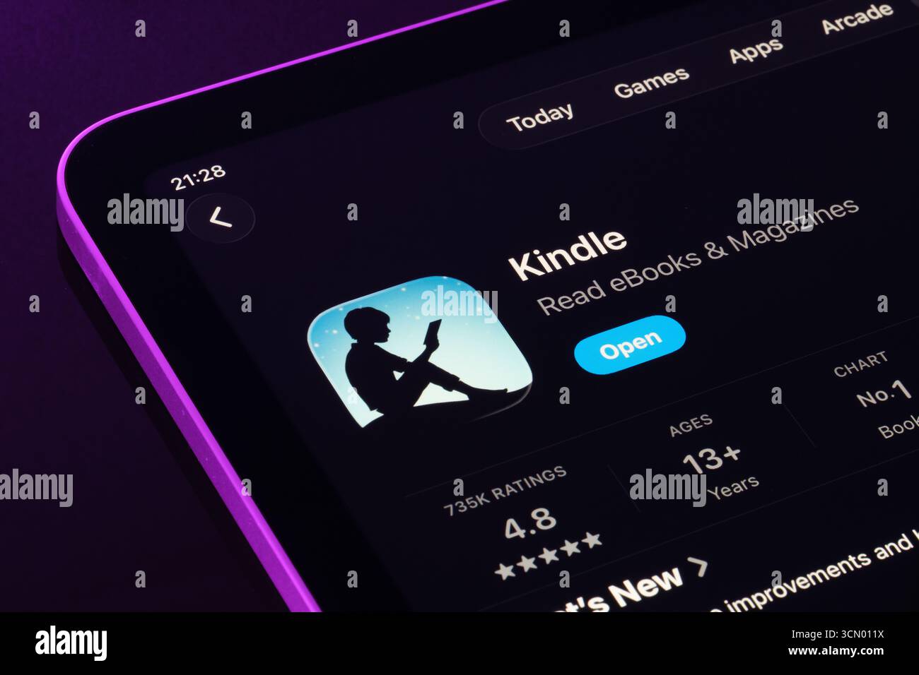 Kindle app Stock Photo