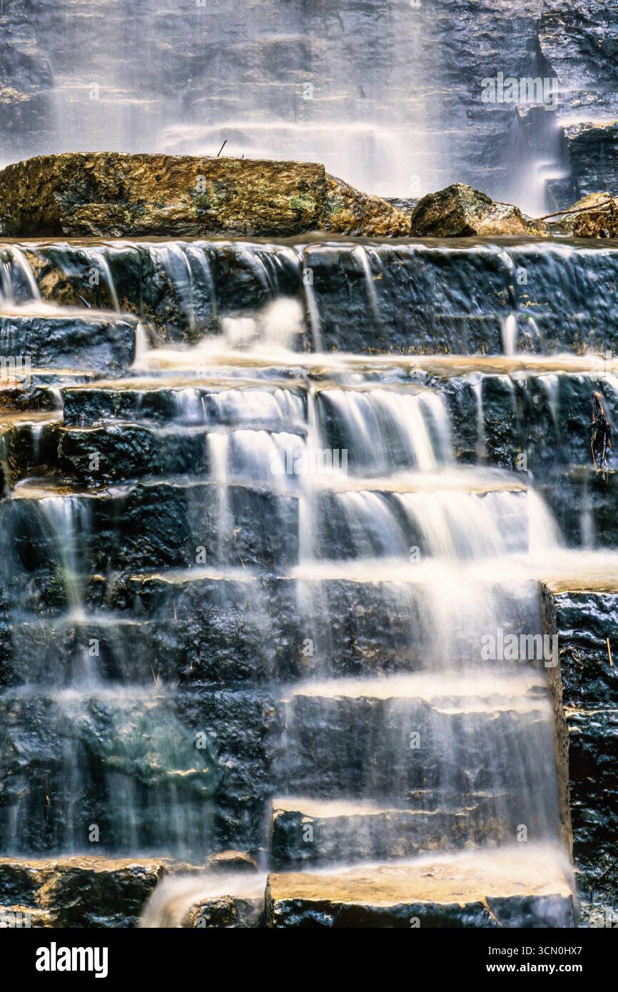Beautiful waterfall cascading over stone hi-res stock photography and ...