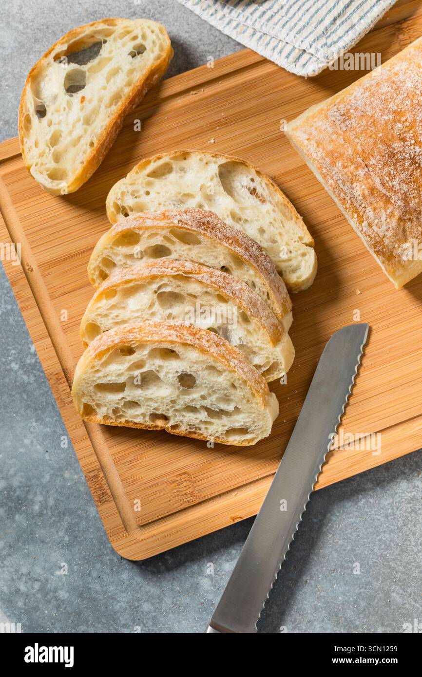 Homemade Crusty Ciabatta Bread Loaf Ready to Eat Stock Photo - Alamy