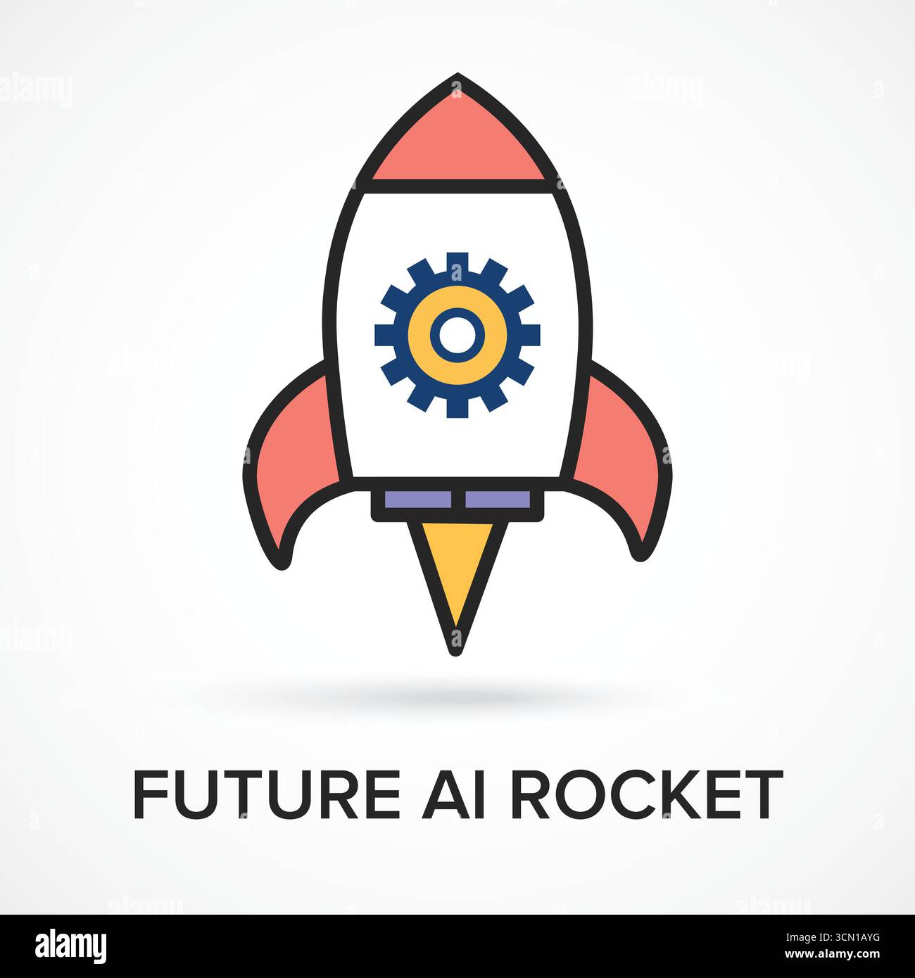 Future AI Rocket – Artificial Intelligence Innovation Launch Icon ...