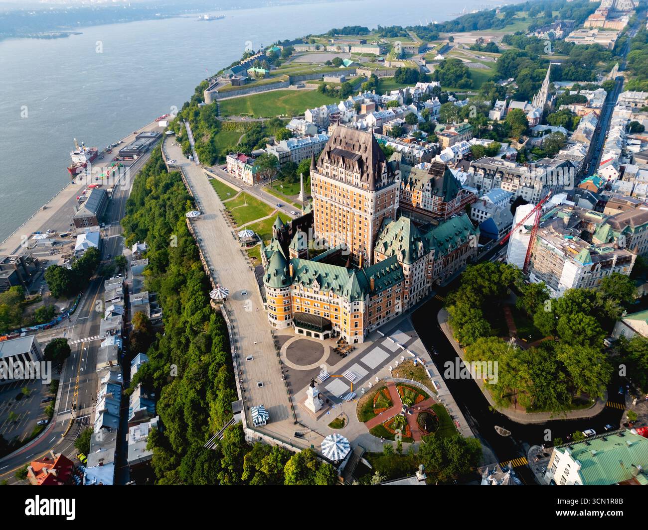 Famous Château Frontenac hotel with stunning architecture in historic ...