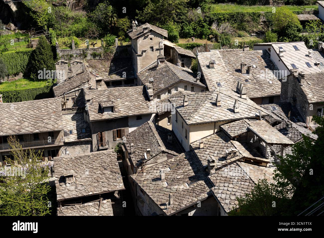 View Of The Fort Of Bard An Imposing Alpine Fortress Located In The view-of-the-fort-of-bard-an-imposing-alpine-fortress-located-in-the