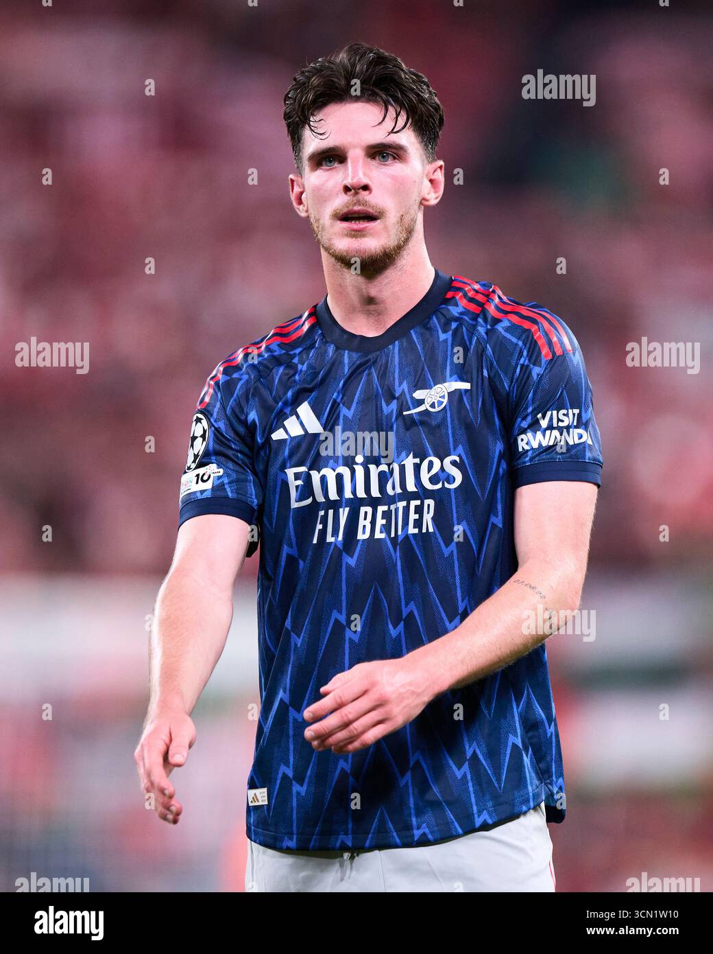 Declan Rice of Arsenal FC looks on during the UEFA Champions League ...