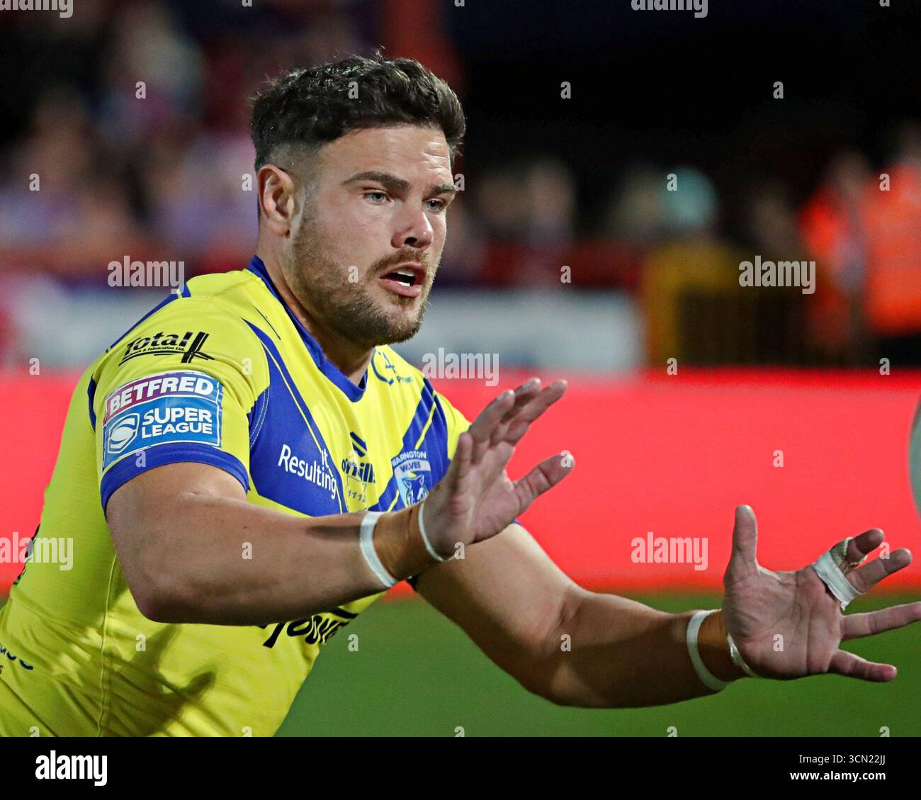 Joe Philbin of Warrington Wolves before the Betfred Super League round ...