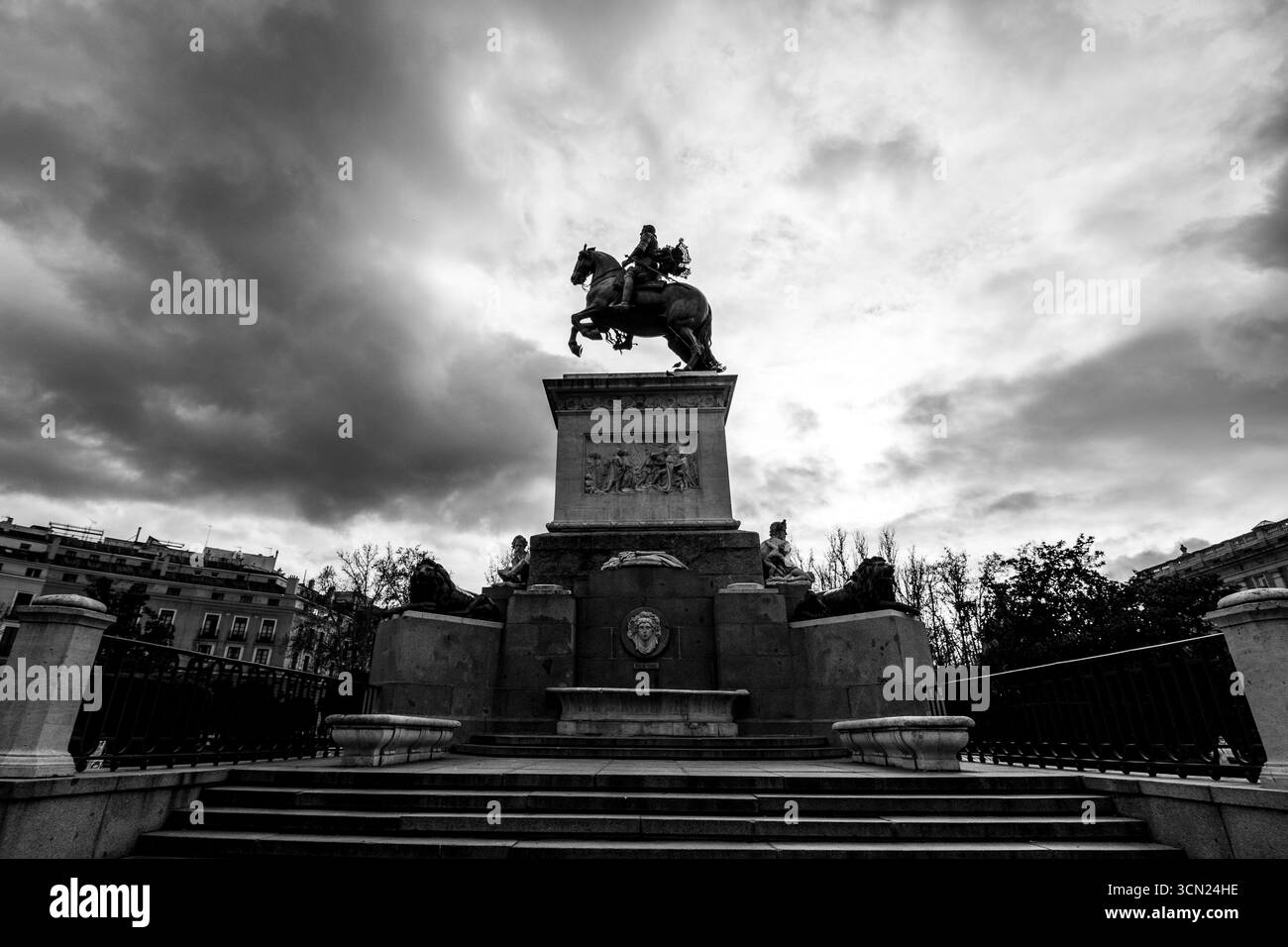 Madrid, the capital of Spain, is a vibrant city known for its rich history, grand architecture, and lively culture. Famous for its art museums. Stock Photo