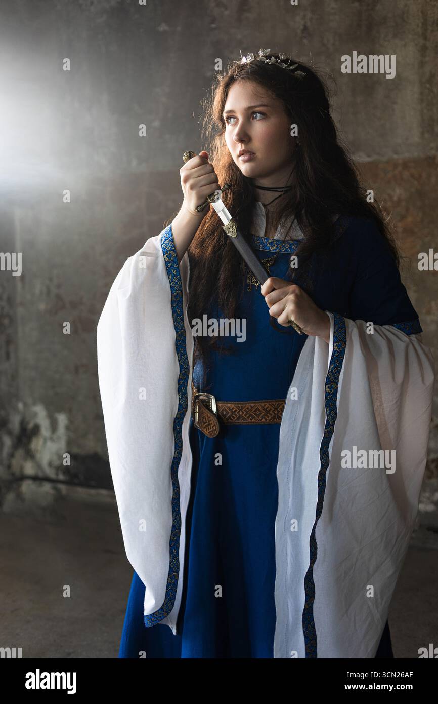 blue warrior dress Beautiful princess dress||warrior princess dress||gorgeous blue dress||royal dresses