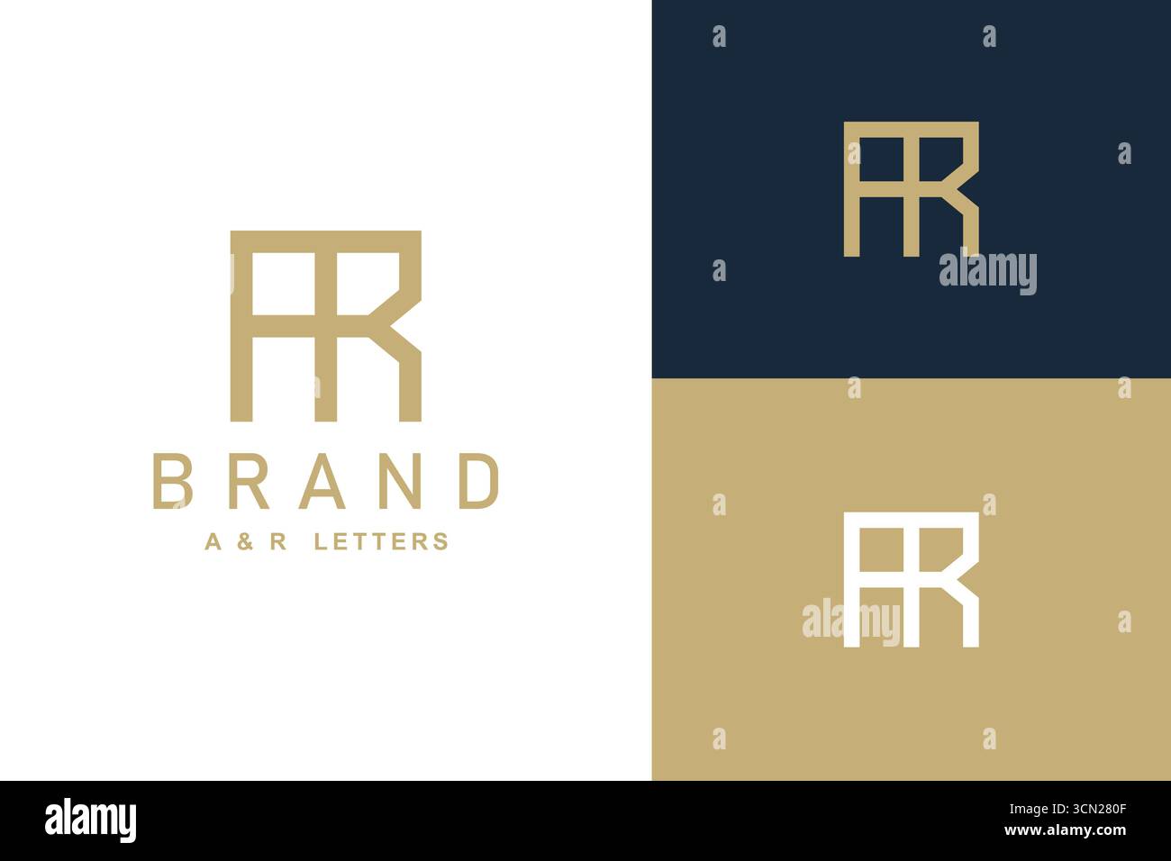 ar logo design Vector illustration template Stock Vector