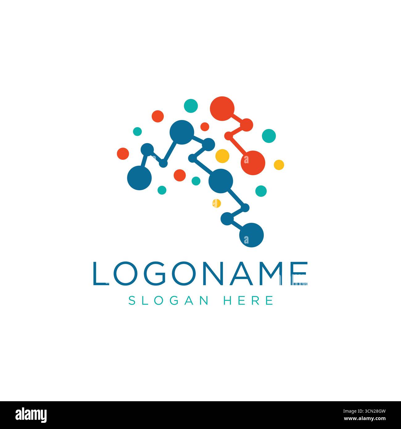 Brain technology logo designs concept, techno brain logo template Stock Vector