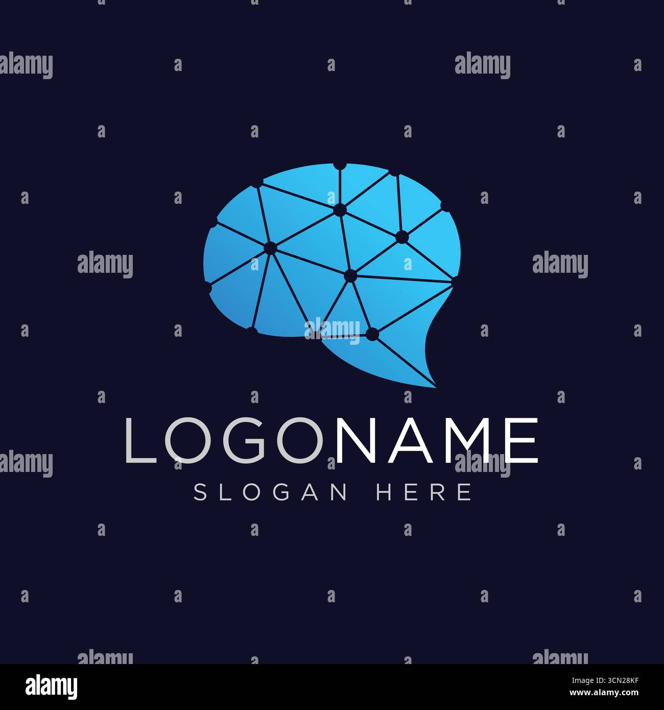 Brain technology logo designs concept, techno brain logo template Stock Vector