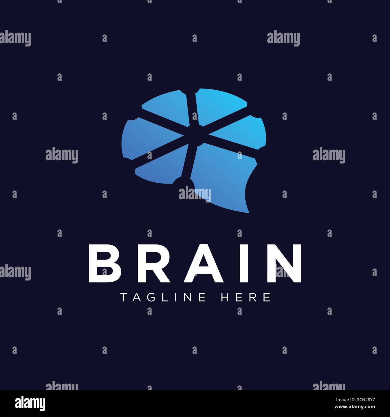 Brain logo designs concept, brain logo template Stock Vector