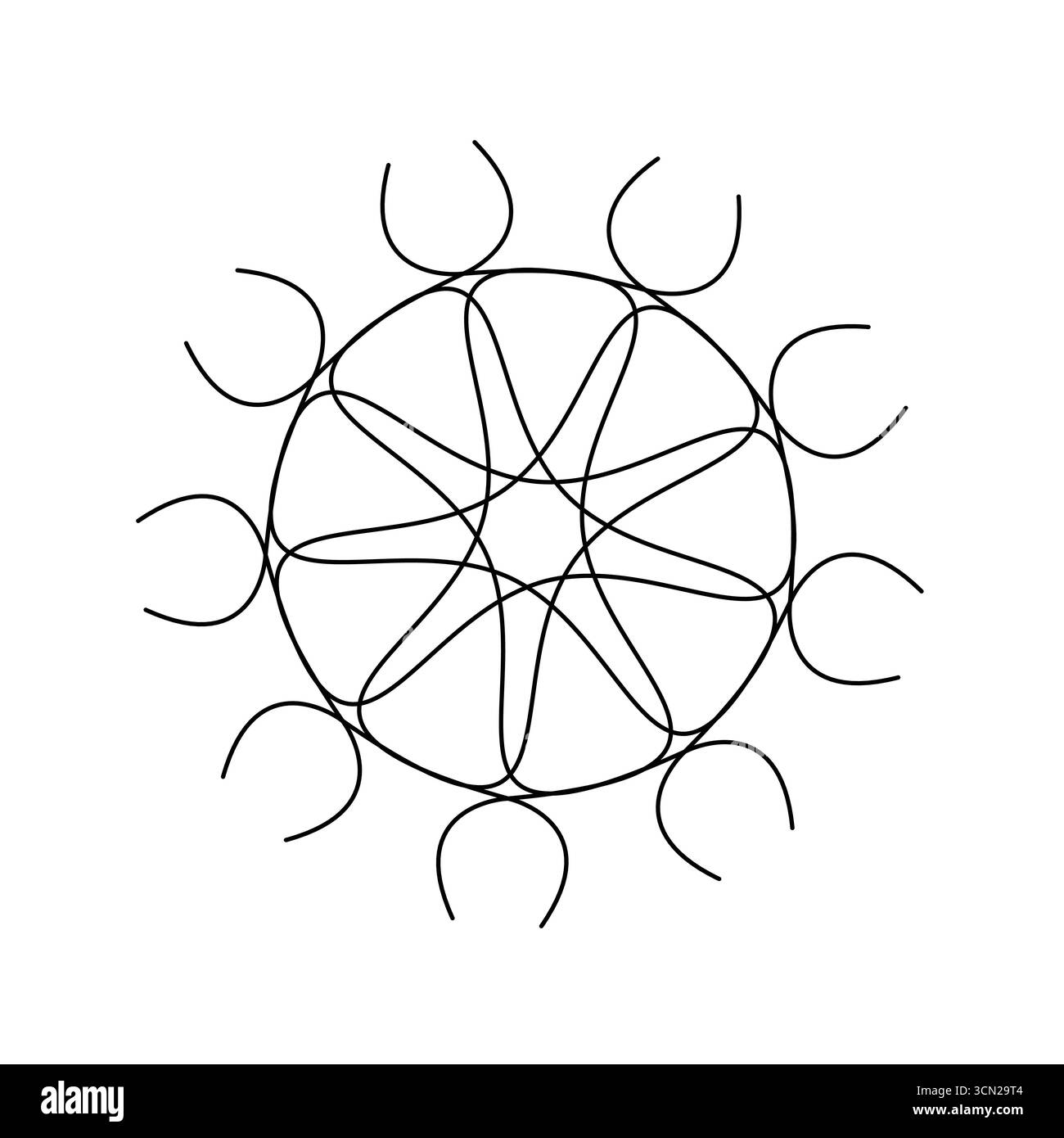 abstract mandala logo vector design template Stock Vector