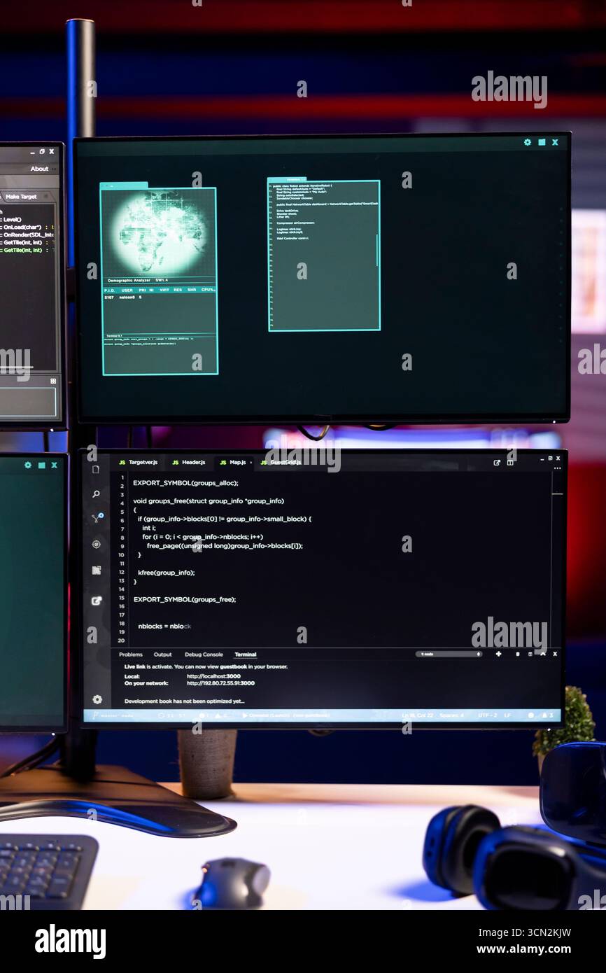 Spyware exploit software running on computer in secret base of ...