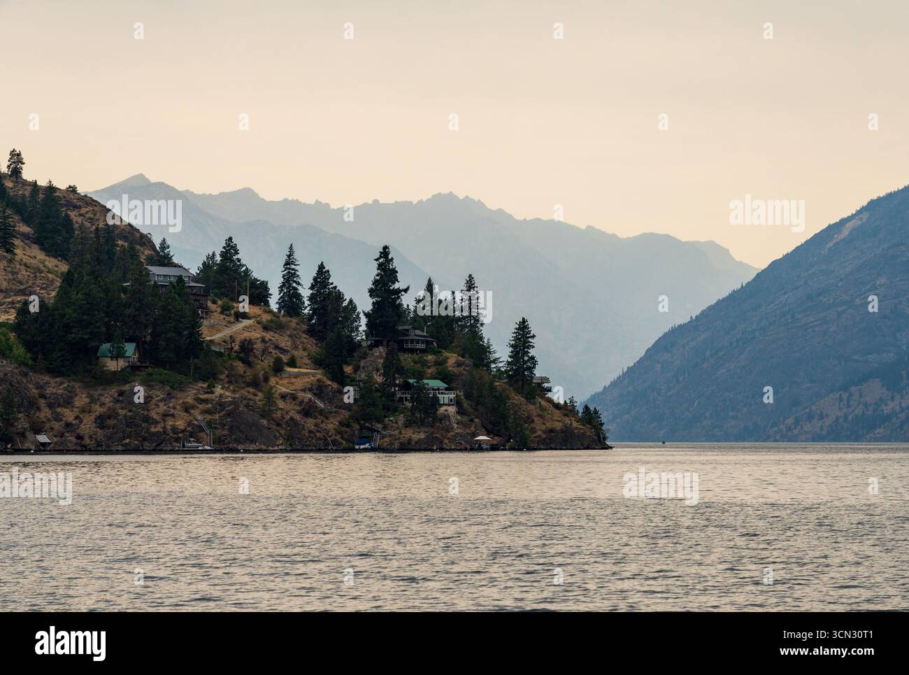 Shellan Washington View north along Lake Chelan in Washington State from Twenty Five mile ...