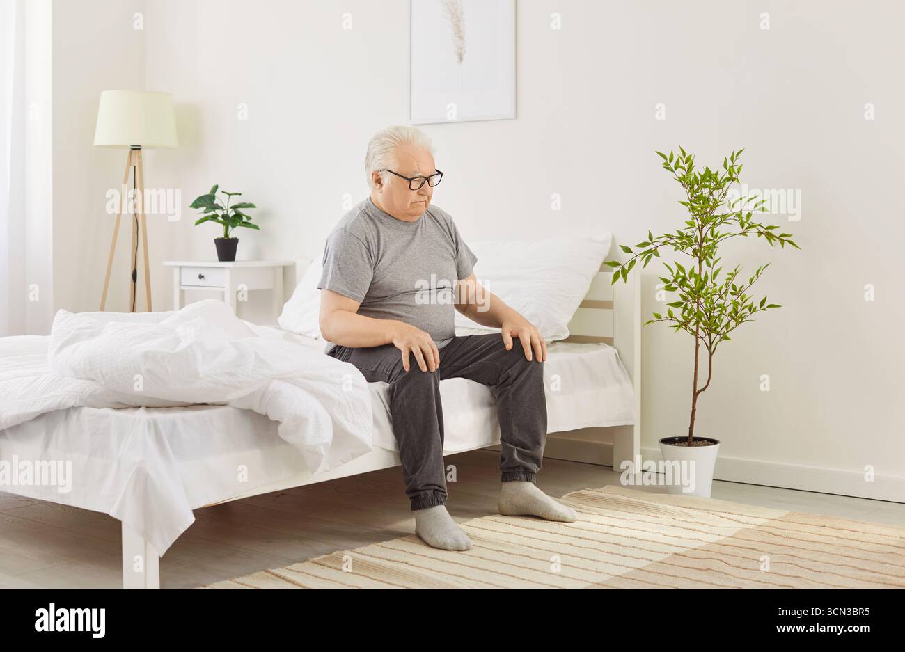 Old man bed hi-res stock photography and images - Alamy