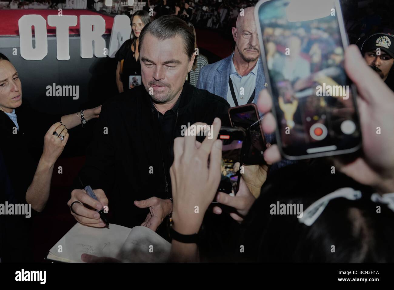 Leonardo DiCaprio greets fans during a red carpet event for the film(02)