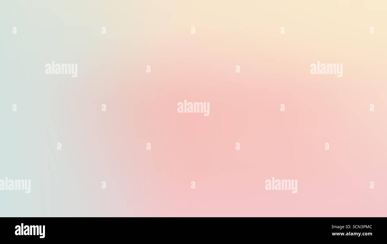 soft gradient background in aqua pink and yellow pastel hues blending smoothly into a dreamy abstract design for modern digital art wallpaper and deco Stock Vector